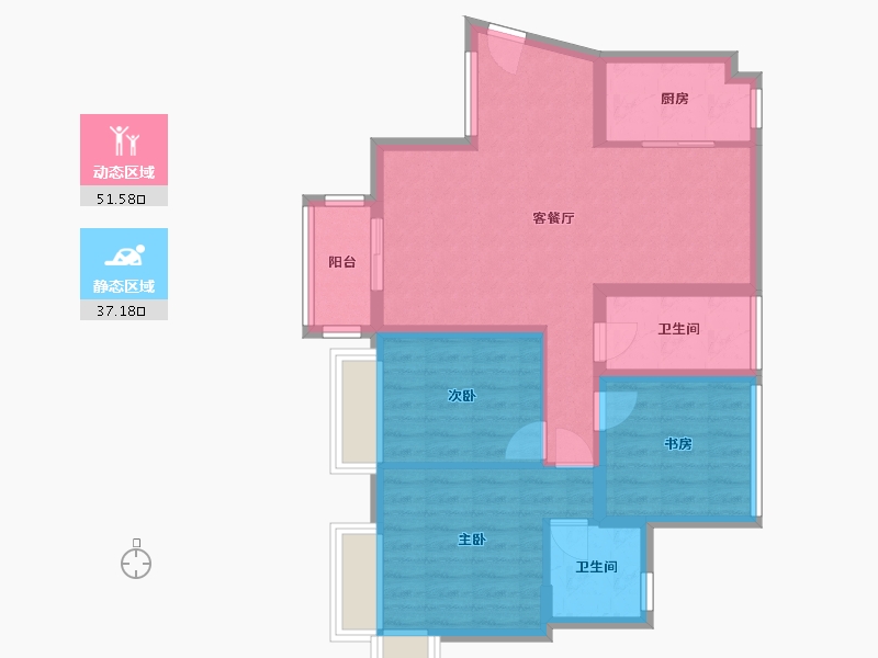 广东省-珠海市-誉名都-74.84-户型库-动静分区