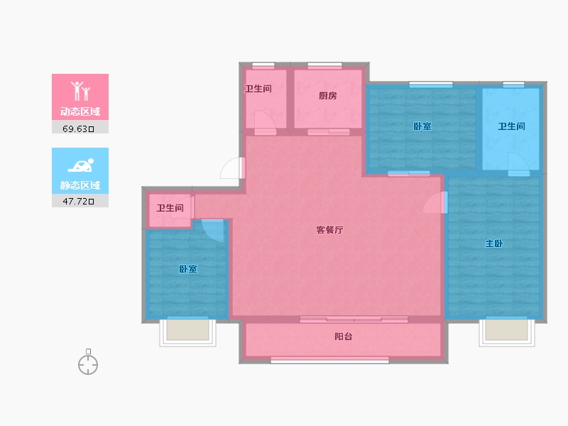 山东省-青岛市-龙湖悠山郡-105.00-户型库-动静分区