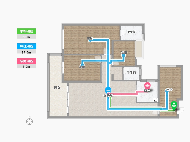 贵州省-黔东南苗族侗族自治州-麒龙畔山华庭-142.00-户型库-动静线