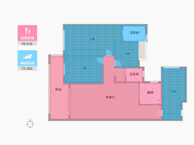 贵州省-黔东南苗族侗族自治州-麒龙畔山华庭-142.00-户型库-动静分区