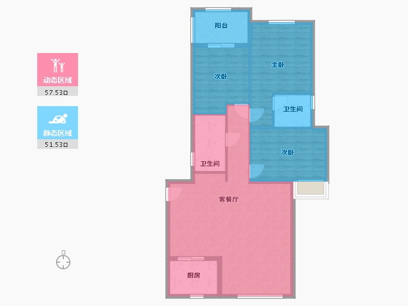 贵州省-黔南布依族苗族自治州-伯爵星河湾-98.00-户型库-动静分区