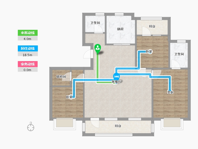 山东省-青岛市-龙湖悠山郡-108.00-户型库-动静线