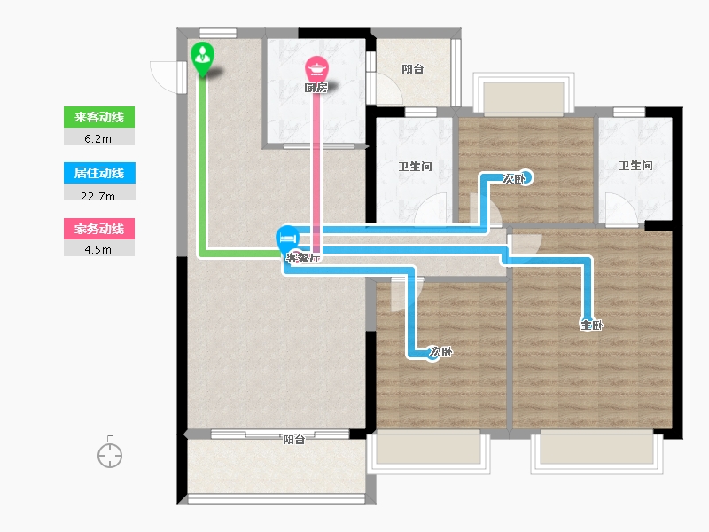 广东省-江门市-台山恒大翡翠华庭-101.87-户型库-动静线