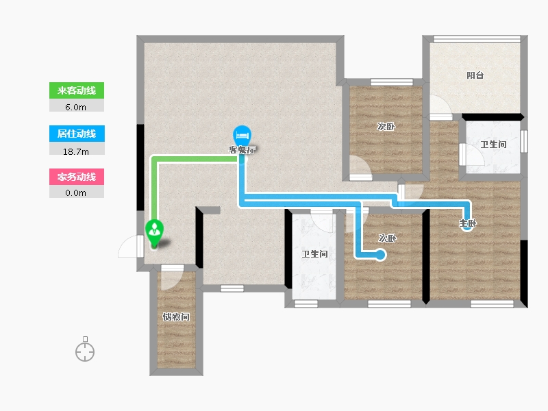 贵州省-安顺市-世通山语湖-106.54-户型库-动静线