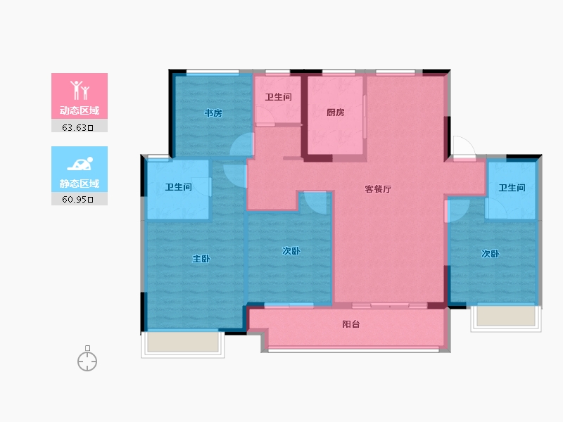 江苏省-盐城市-圣桦宝龙世家-112.80-户型库-动静分区