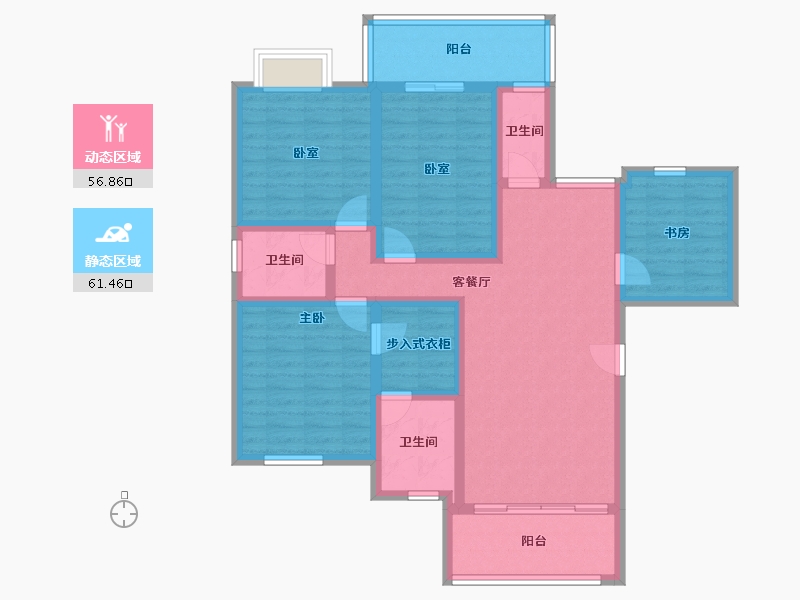 贵州省-安顺市-国风原著-104.06-户型库-动静分区