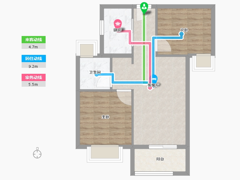 福建省-三明市-瑞泉景苑-58.40-户型库-动静线