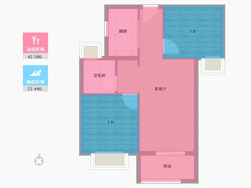 福建省-三明市-瑞泉景苑-58.40-户型库-动静分区