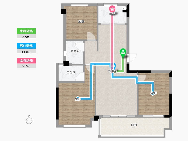 福建省-三明市-沙县品润凤麟台-87.90-户型库-动静线