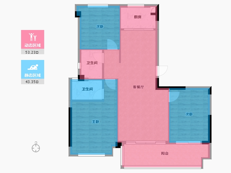 福建省-三明市-沙县品润凤麟台-87.90-户型库-动静分区