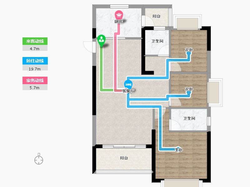 广东省-江门市-台山恒大名都-81.90-户型库-动静线