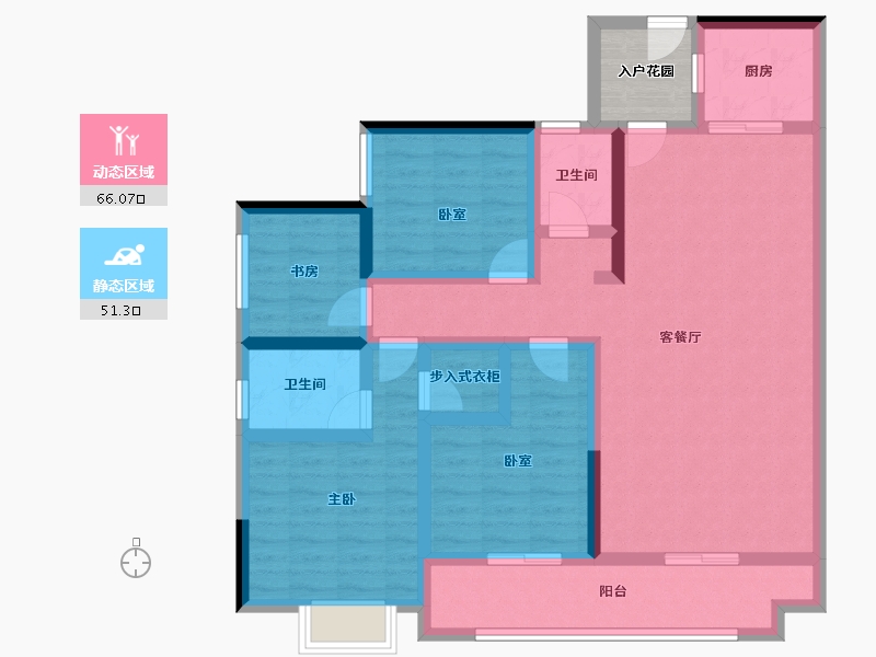 贵州省-安顺市-世通山语湖-106.75-户型库-动静分区