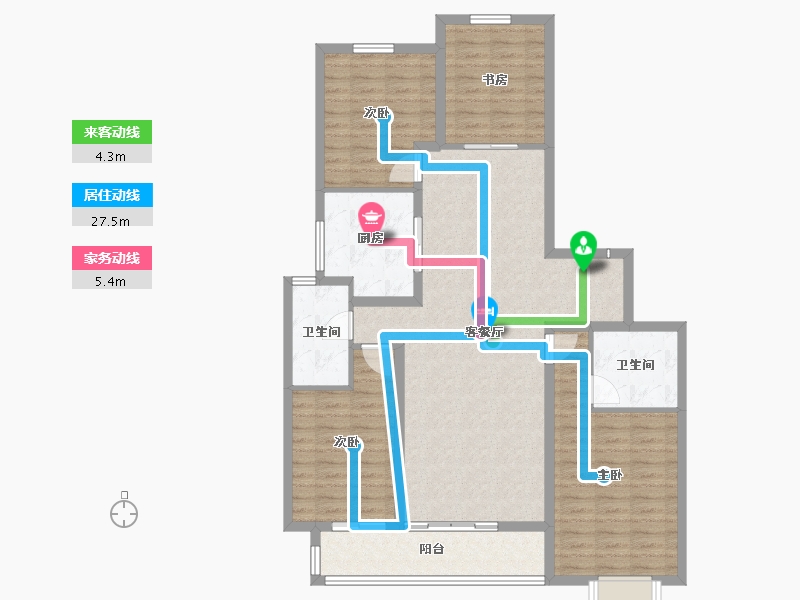 内蒙古自治区-通辽市-通辽富力城Ⅱ期-118.29-户型库-动静线