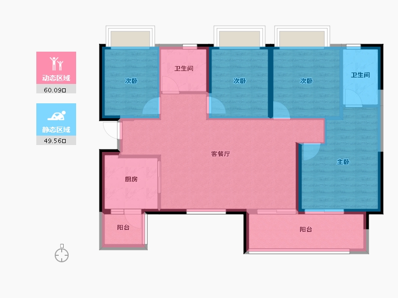 广东省-江门市-台山恒大名都-98.95-户型库-动静分区