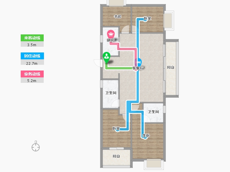 福建省-三明市-瑞泉景苑-96.80-户型库-动静线