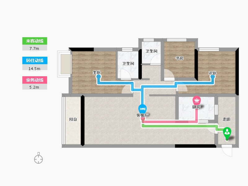 贵州省-安顺市-世通山语湖-82.36-户型库-动静线