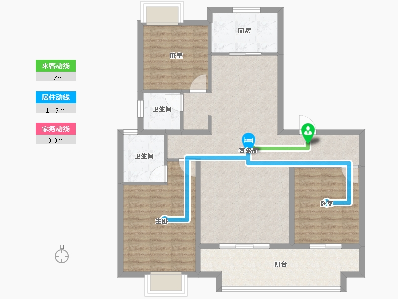 福建省-三明市-瑞泉景苑-93.60-户型库-动静线