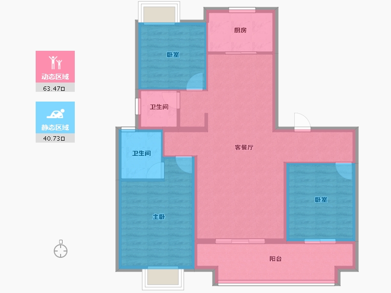 福建省-三明市-瑞泉景苑-93.60-户型库-动静分区