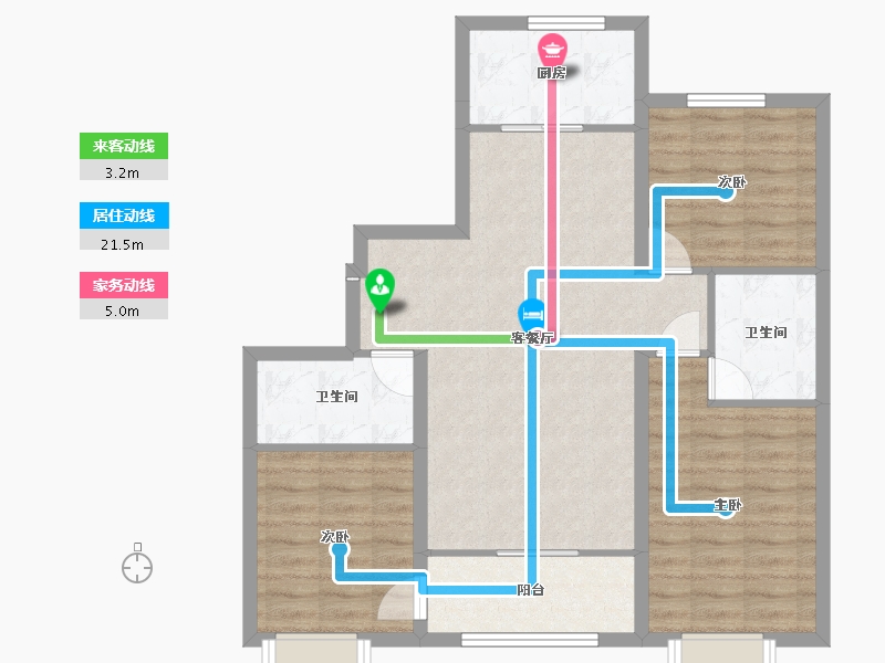 内蒙古自治区-通辽市-星湖世家北区-83.67-户型库-动静线