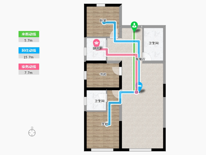 内蒙古自治区-通辽市-通辽尚河园-82.38-户型库-动静线