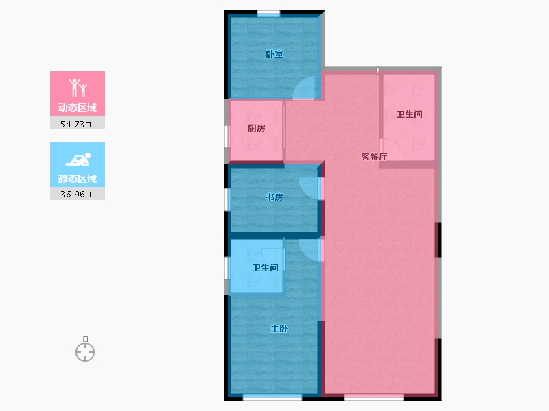 内蒙古自治区-通辽市-通辽尚河园-82.38-户型库-动静分区