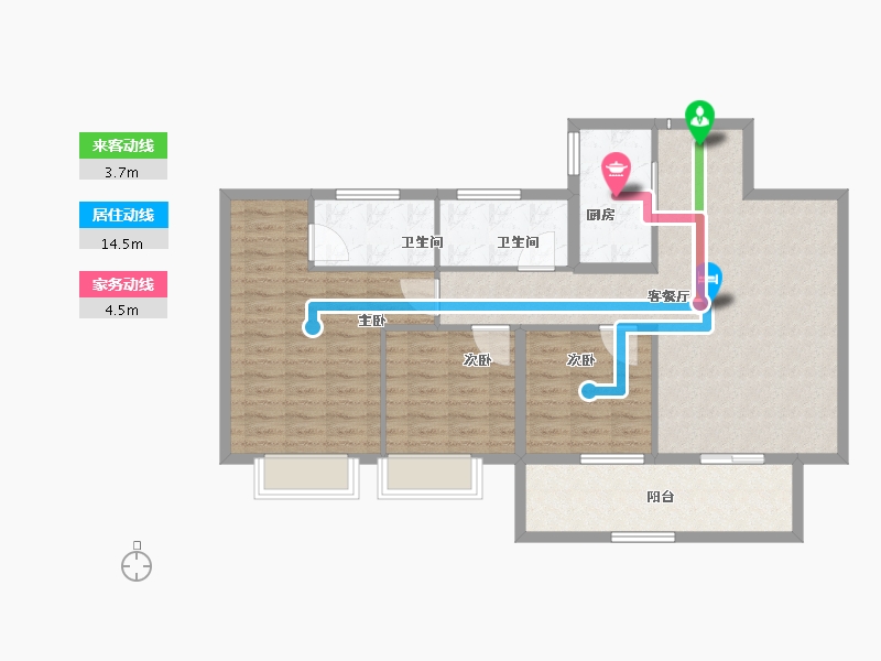 广东省-江门市-保利中心-98.01-户型库-动静线