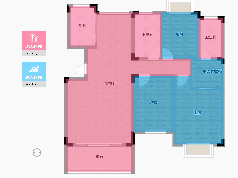 湖北省-宜昌市-交投十里春风-103.27-户型库-动静分区