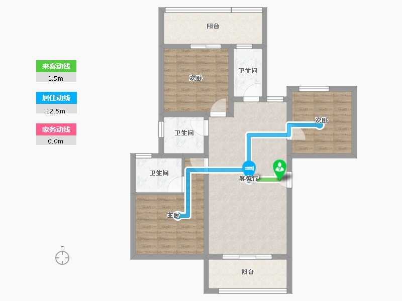 贵州省-安顺市-国风原著-85.04-户型库-动静线