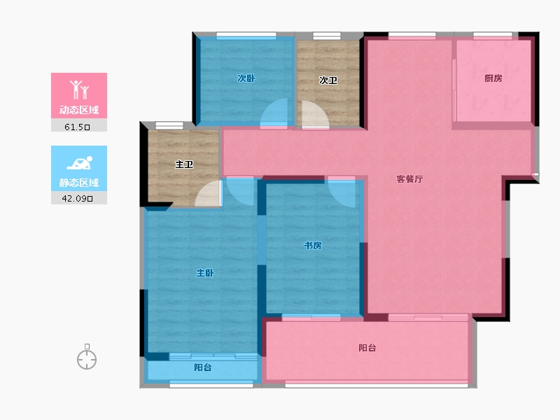 河南省-洛阳市-云星钱隆誉景-104.00-户型库-动静分区