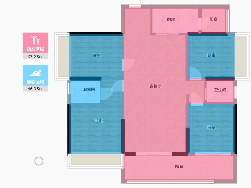 广西壮族自治区-百色市-伴山江湾-106.00-户型库-动静分区