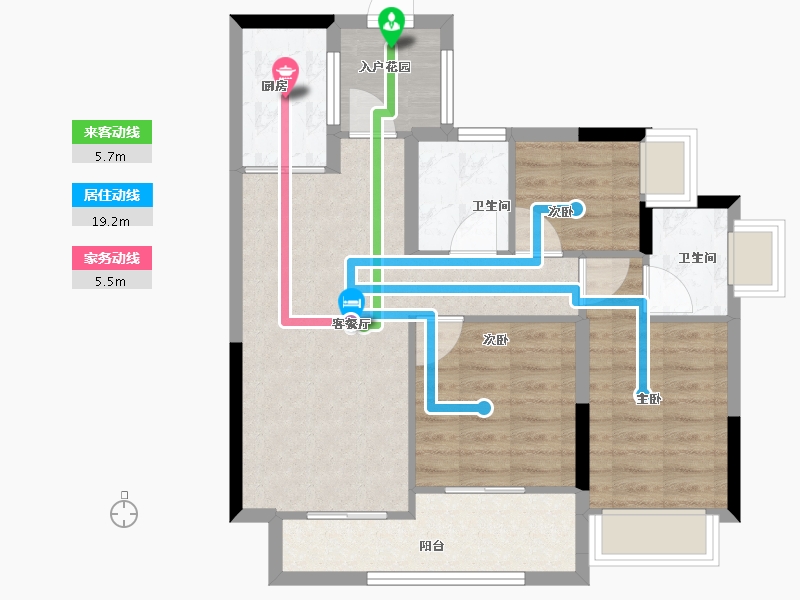 广东省-江门市-保利云上西棠-72.28-户型库-动静线