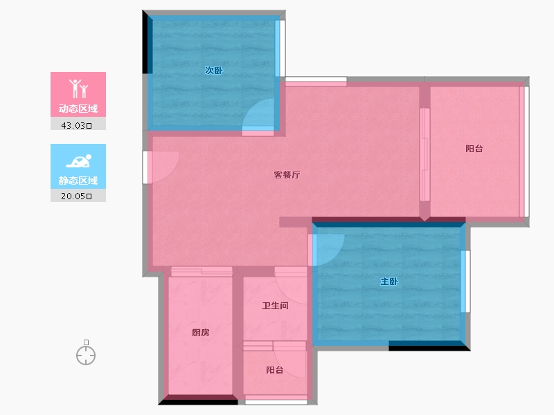 贵州省-安顺市-世通山语湖-55.27-户型库-动静分区