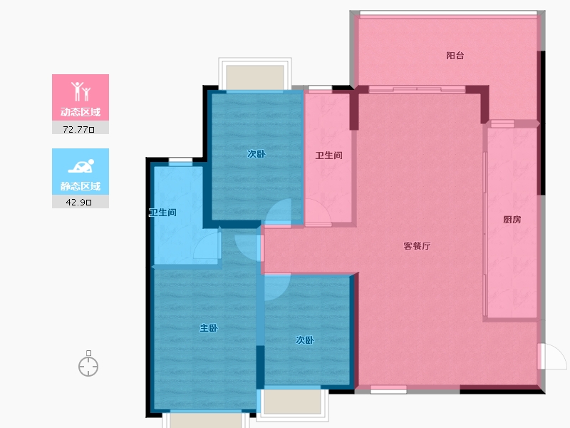 广东省-江门市-台山恒大翡翠华庭-104.86-户型库-动静分区