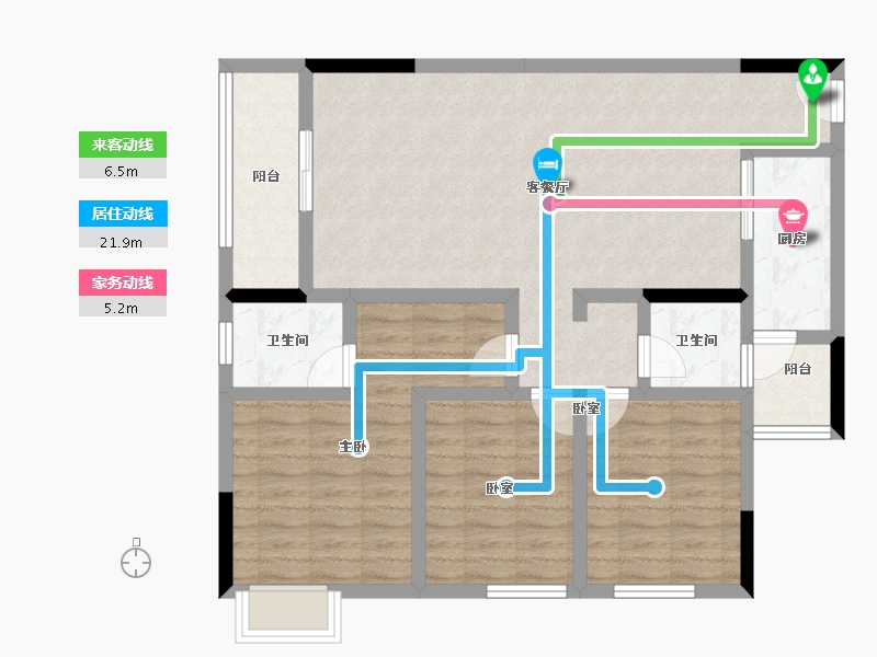 贵州省-安顺市-世通山语湖-93.84-户型库-动静线