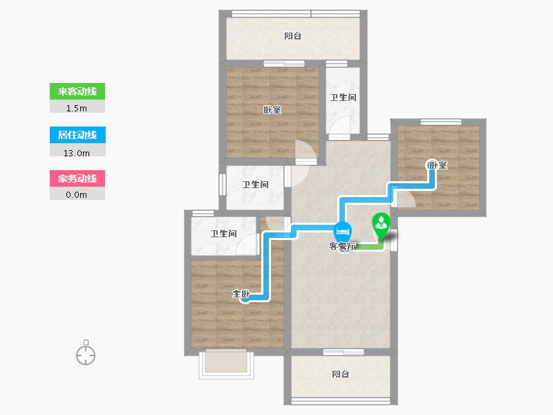 贵州省-安顺市-国风原著-83.19-户型库-动静线