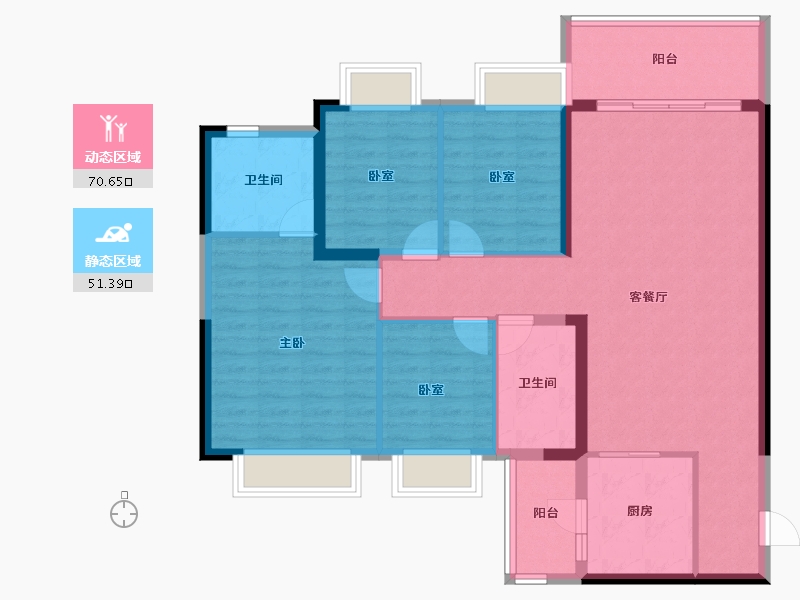 广东省-江门市-台山恒大翡翠华庭-110.15-户型库-动静分区