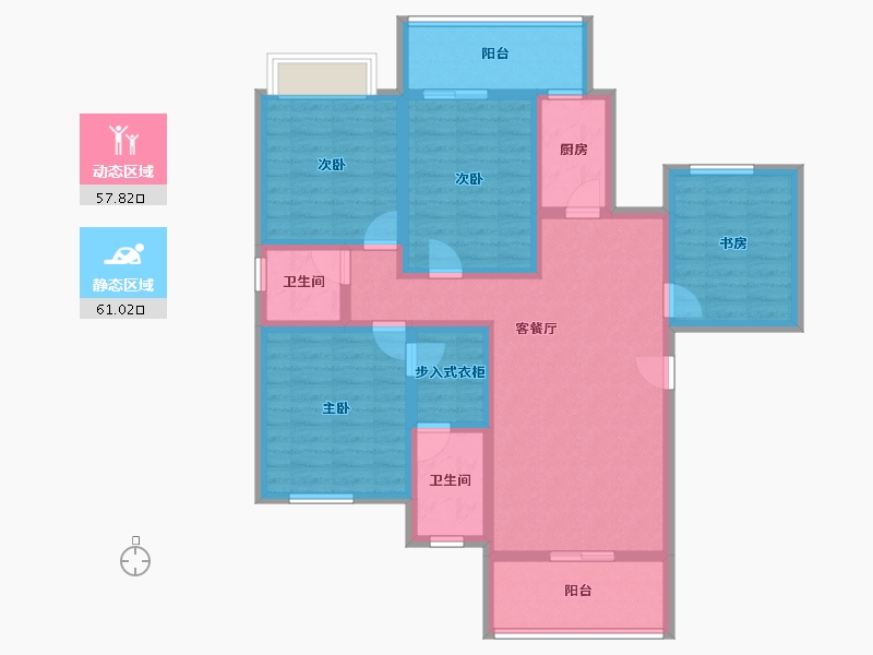 贵州省-安顺市-国风原著-104.32-户型库-动静分区