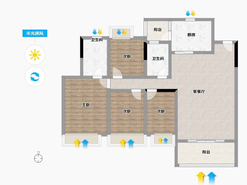 贵州省-安顺市-安顺凤凰林苑-112.13-户型库-采光通风