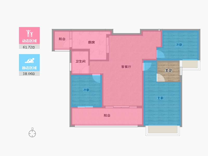 四川省-成都市-佳乐云锦阁-93.44-户型库-动静分区