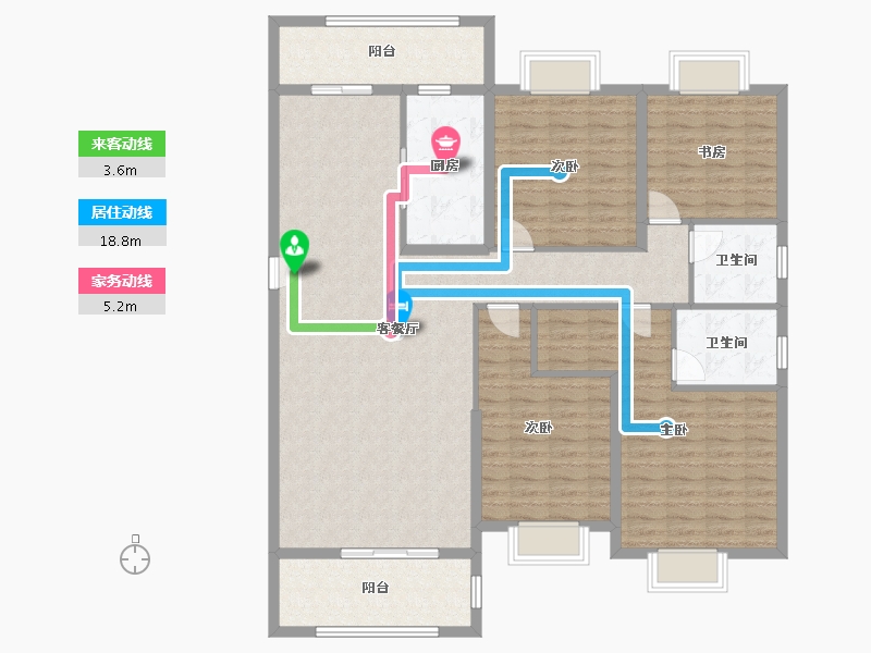 河南省-安阳市-滑县·美好生活家园-143.89-户型库-动静线