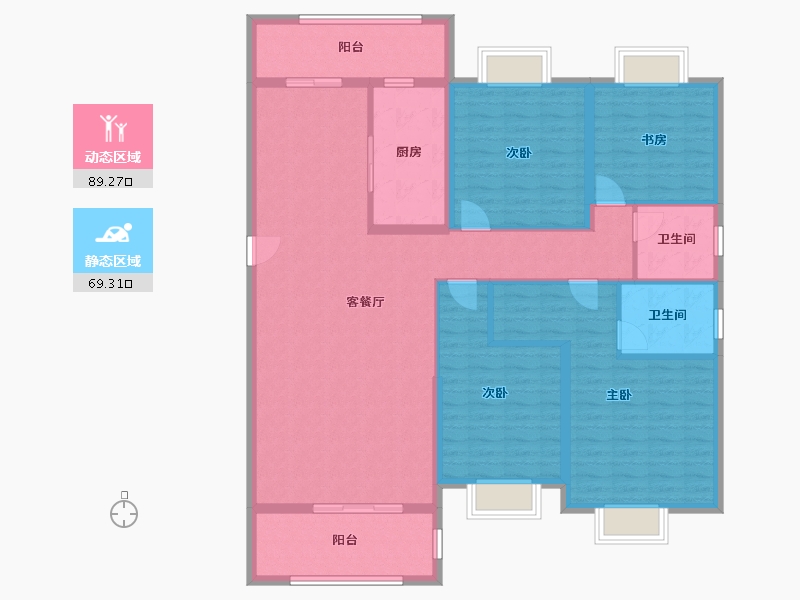 河南省-安阳市-滑县·美好生活家园-143.89-户型库-动静分区