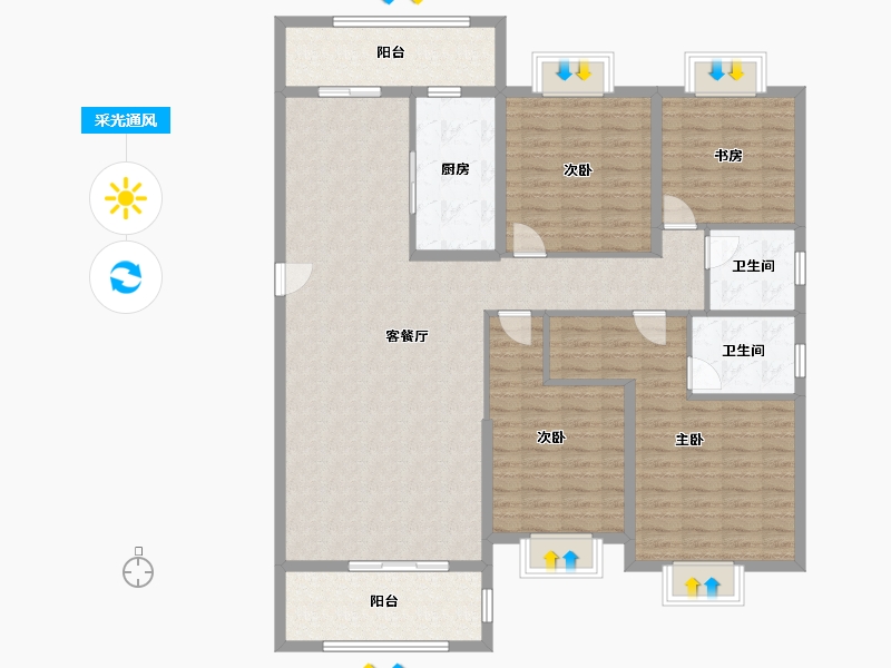 河南省-安阳市-滑县·美好生活家园-143.89-户型库-采光通风