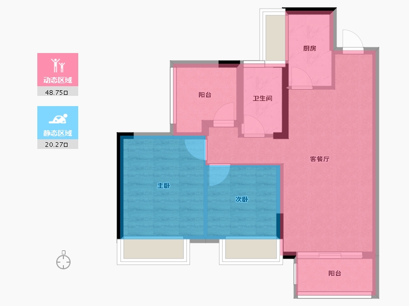 广东省-珠海市-华发依山郡-68.00-户型库-动静分区