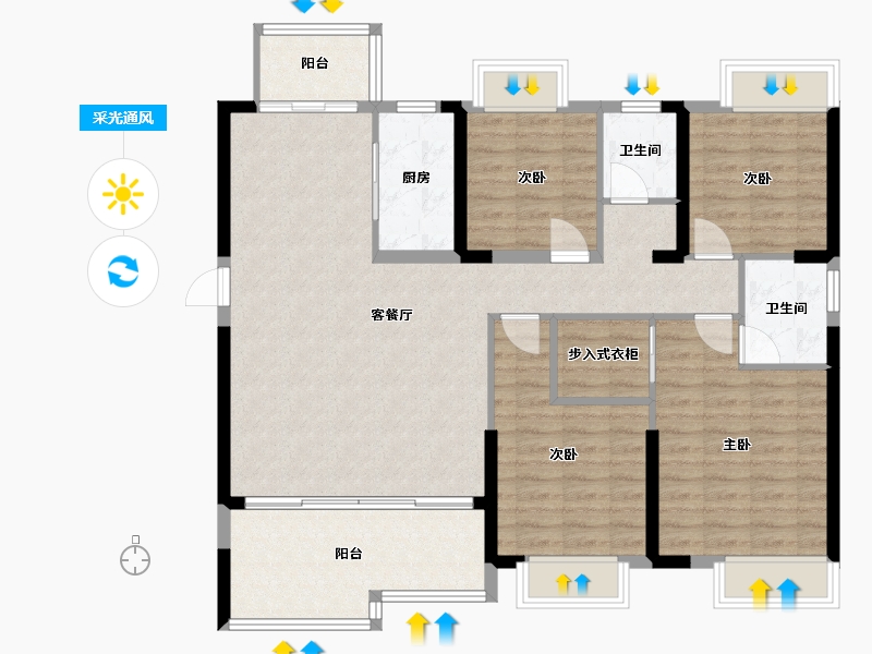 福建省-三明市-明城康养城-115.00-户型库-采光通风