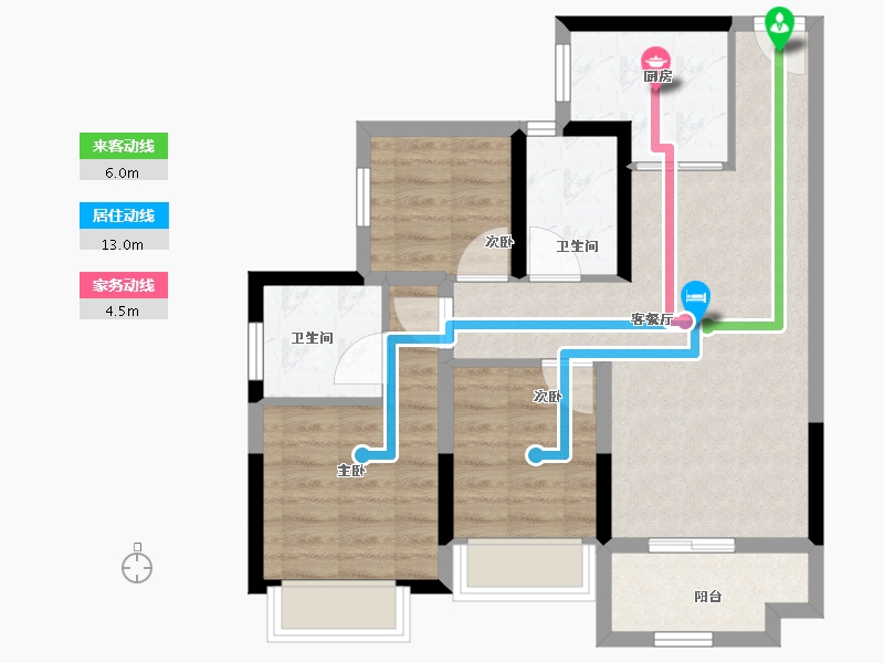 广东省-江门市-中国铁建城-71.05-户型库-动静线