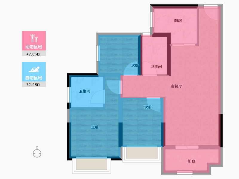 广东省-江门市-中国铁建城-71.05-户型库-动静分区