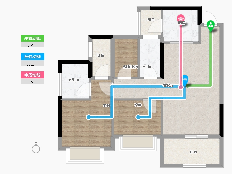 广东省-江门市-江门二沙岛-74.93-户型库-动静线