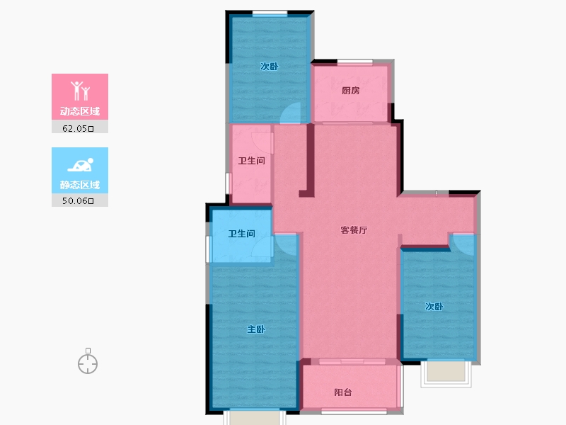 山东省-淄博市-天鸿万象-100.48-户型库-动静分区