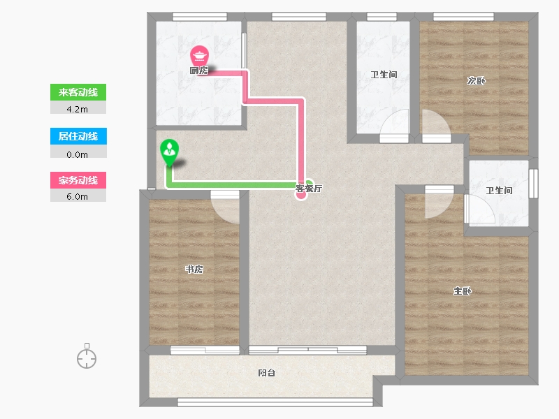 山东省-淄博市-天煜风华-94.83-户型库-动静线