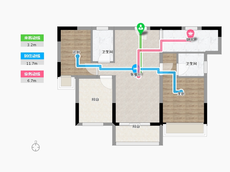 广东省-江门市-大华博富御潭江-78.01-户型库-动静线